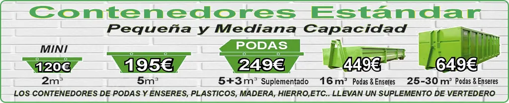 precios contenedores para escombro